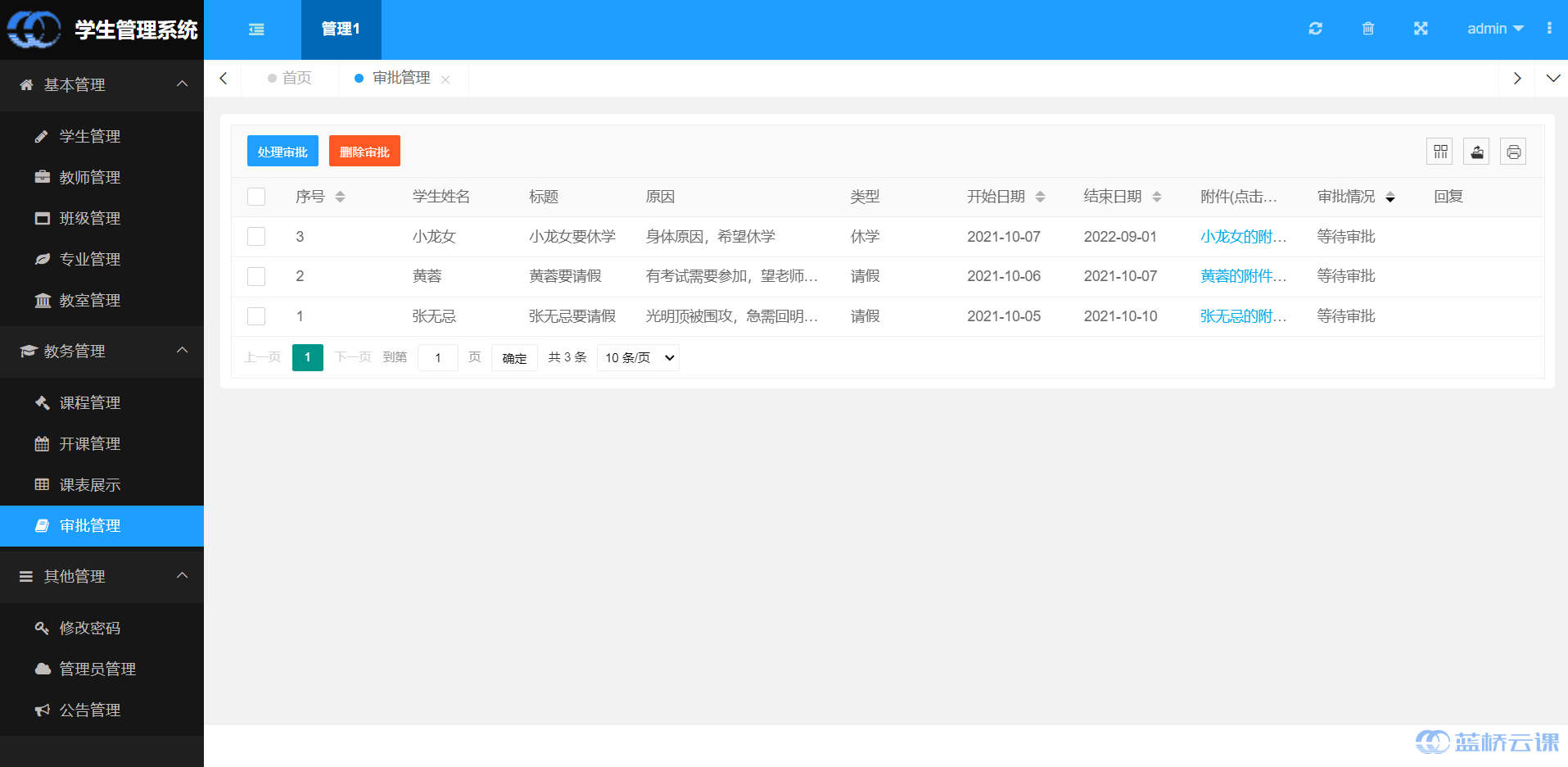 审批界面